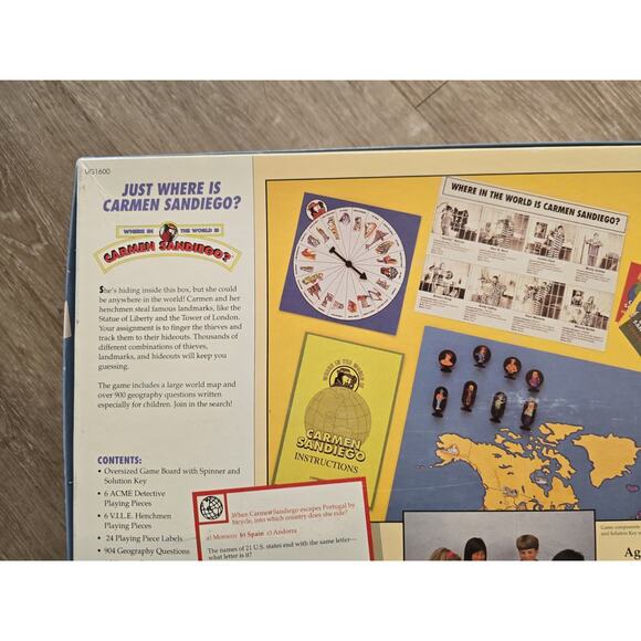 Nostalgic‎ 90s' Carmen San Diego COMPLETE Playing Pieces University Games 1992 - Picture 14 of 14